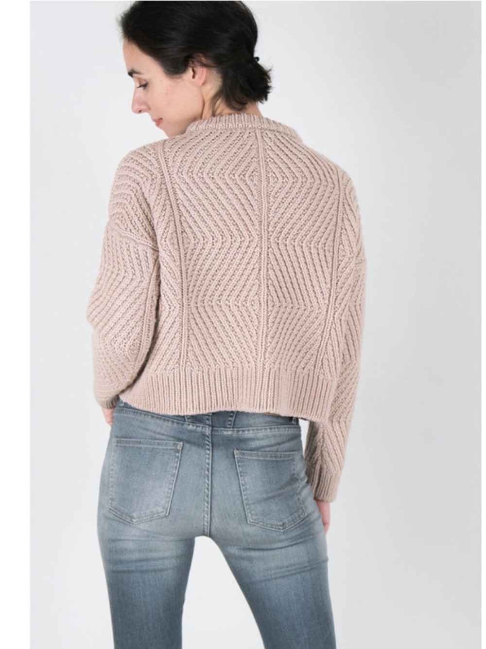 Micaela Greg Bevel Sweater - Wool - Blush - S - Picture 3 of 9